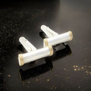 Tiffany & Co Estate Cufflinks 18k Gold Sterling Silver TIF763